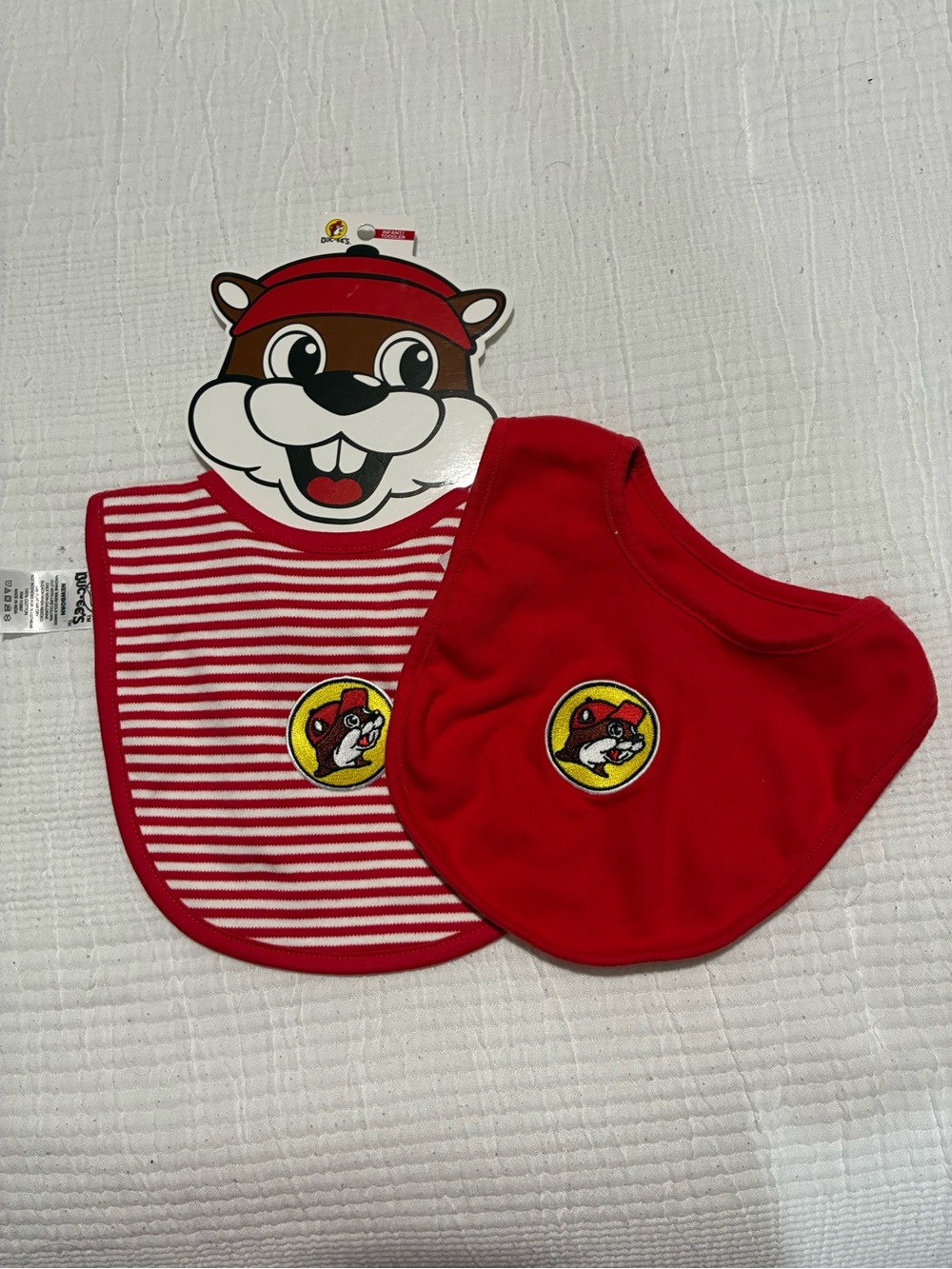 Buc-ee’s Red Baby Bib Duo